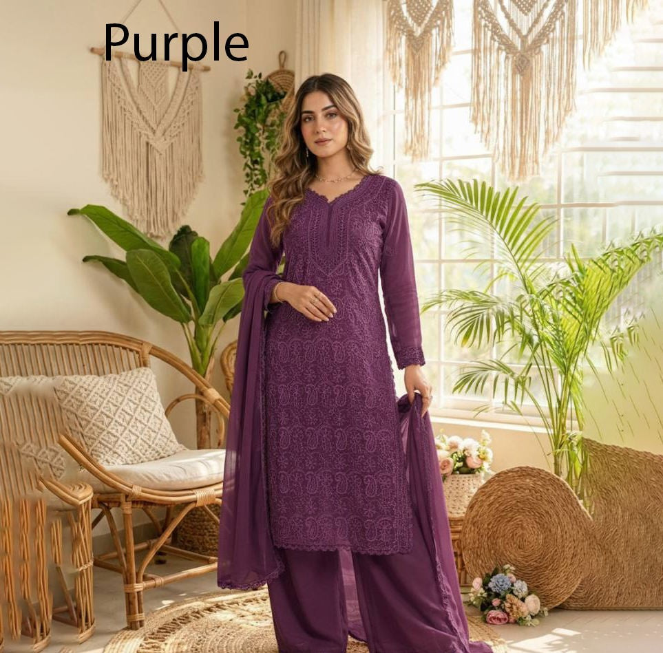 Heavy Viscose Silk Afghani Style Midi Kurta Set FZ-PR-06