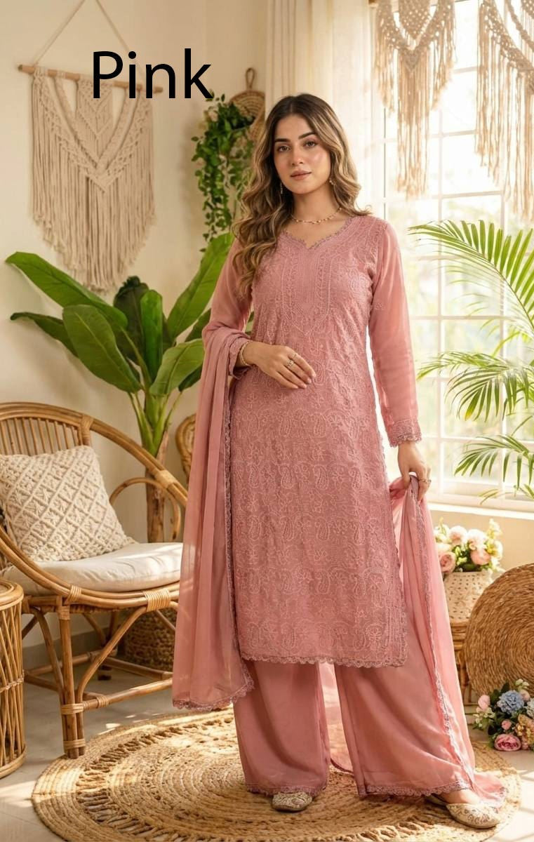 Heavy Viscose Silk Afghani Style Midi Kurta Set FZ-PR-06