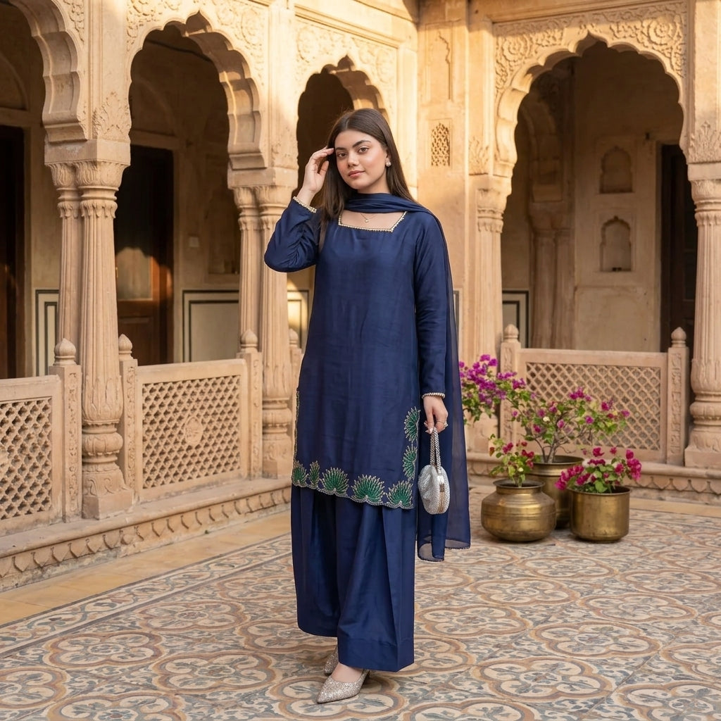 Heavy Sequence Work Farshi Salwar Suit Set FZ-PR-12