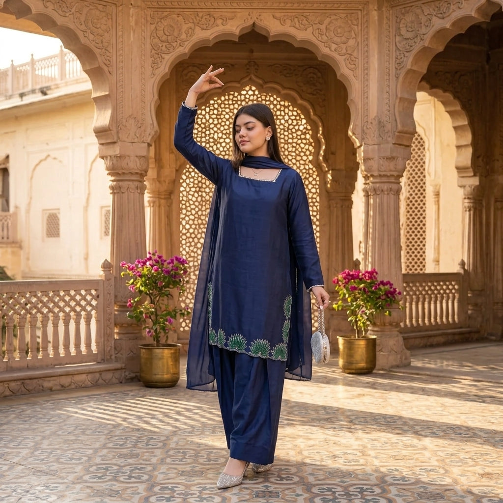 Heavy Sequence Work Farshi Salwar Suit Set FZ-PR-12