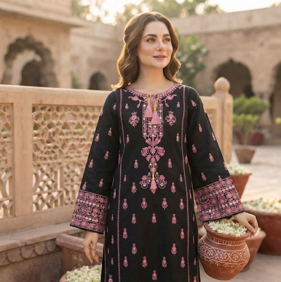 Women's Rayon Mirror Work Kurta Palazzo Set FZ-PR-46