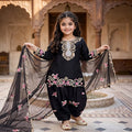 Girls' Heavy Crêpe Embroidered Salwar Kameez Set FZ-PR-40