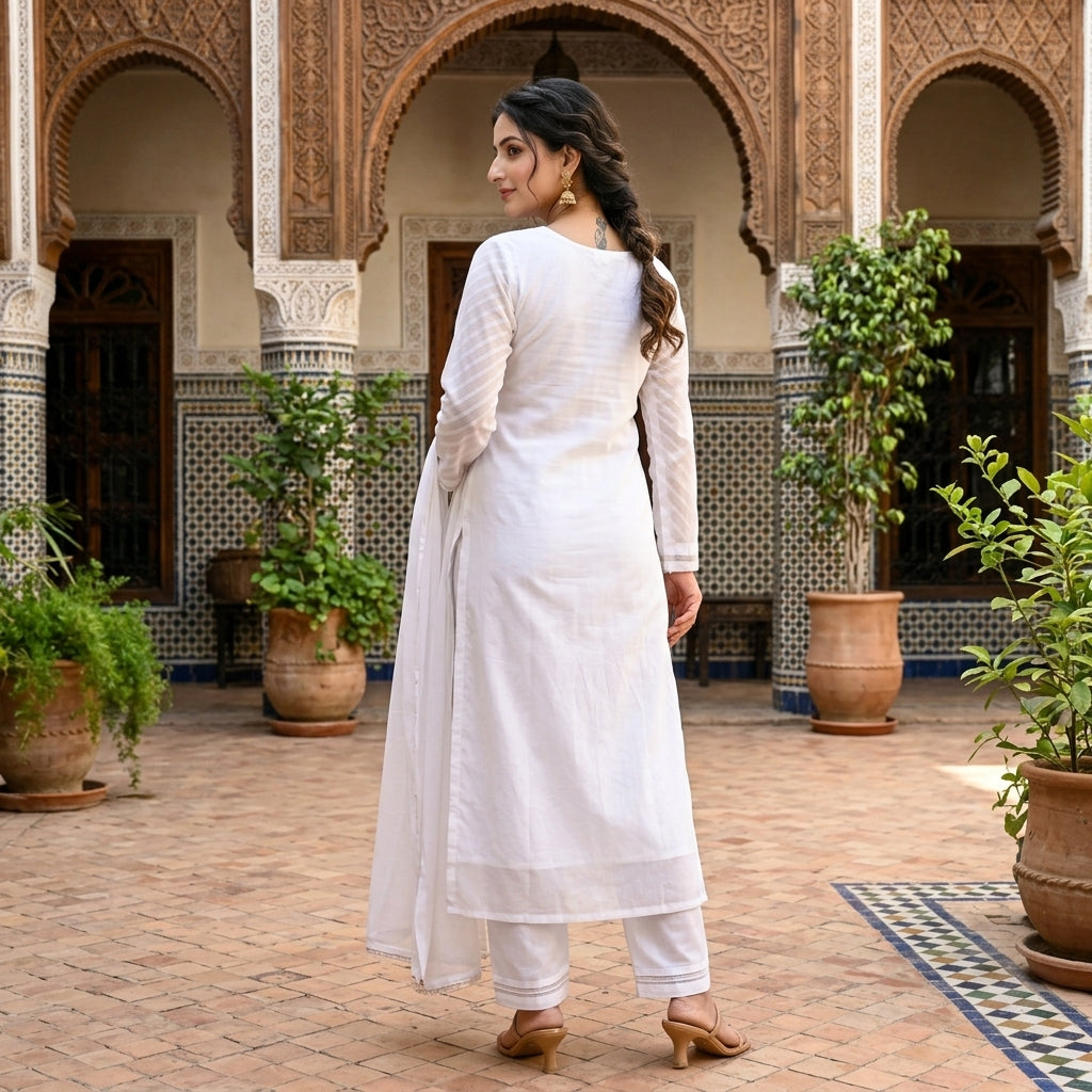 Women's Embroidered Georgette Kurta Set FZ-PR-28