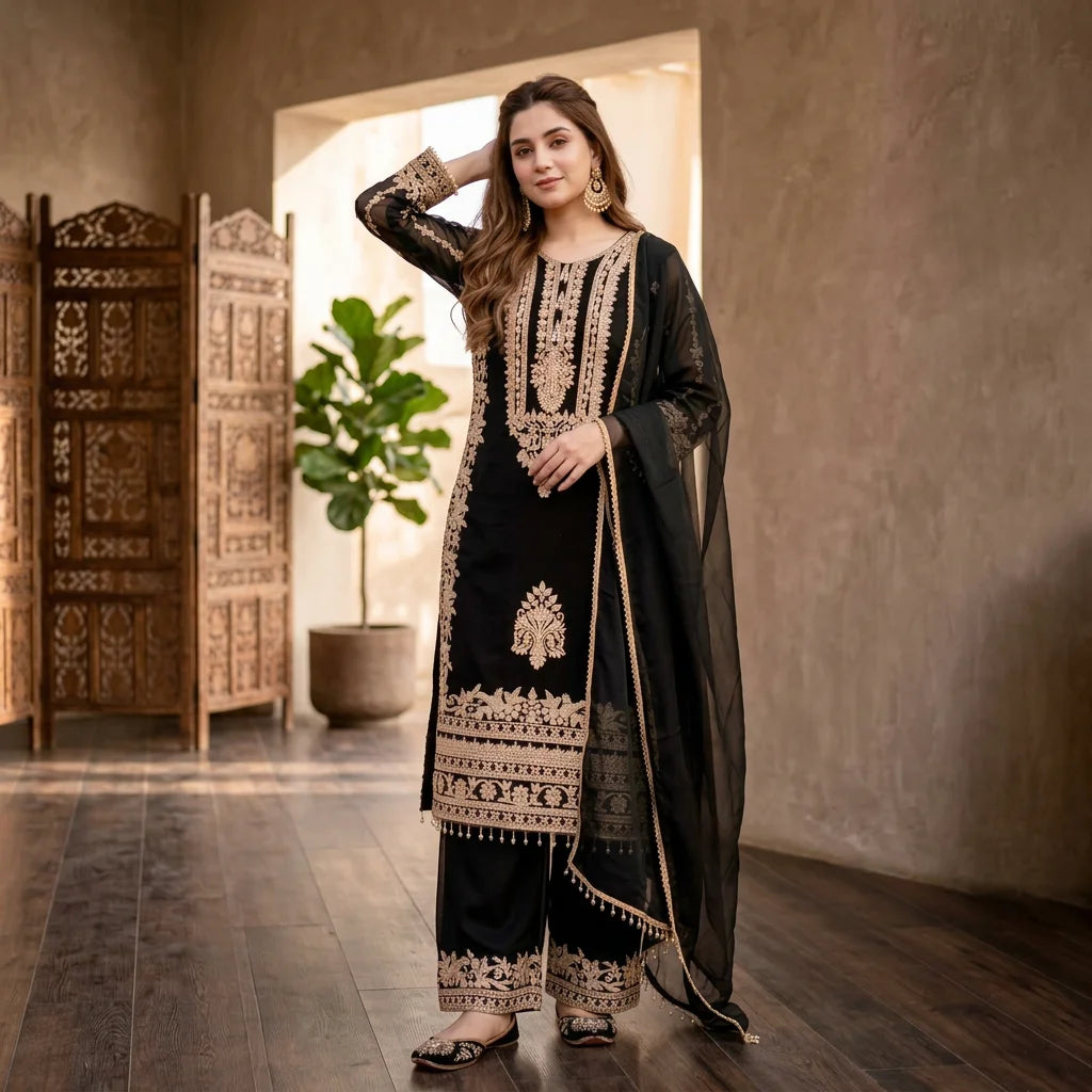 Heavy Faux Georgette Pakistani Suit Set FZ-PR-13