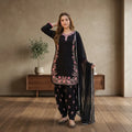 Heavy Embroidered Roman Silk Farshi Salwar Suit FZ-PR-02