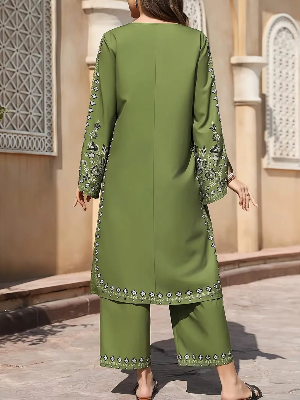 Boho Chic Salwar Suit – Green FZ-PR-11