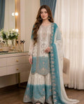 Embroidered Dual-Tone Georgette Palazzo Suit Set FZ-PR-04