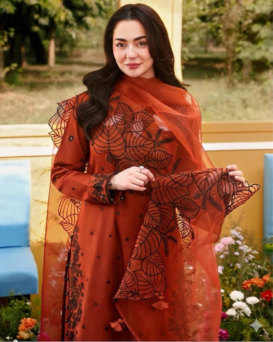 Women's Satin Rayon Embroidered Kurti Palazzo Set FZ-PR-54