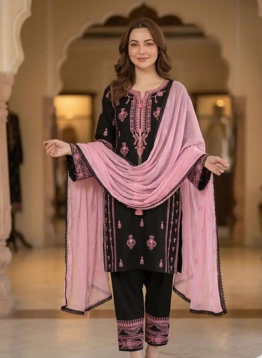 Women's Rayon Mirror Work Kurta Palazzo Set FZ-PR-46